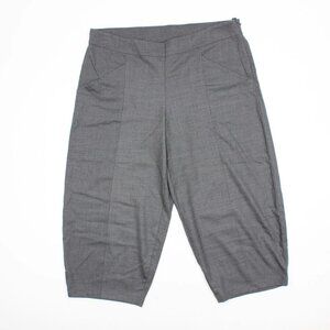 Eileen Fisher Gray Wool Carrot Crop Pants Size Large 47989